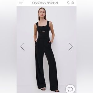 NWOT JONATHAN SIMKHAI Sarina Structured Jumpsuit Size 4